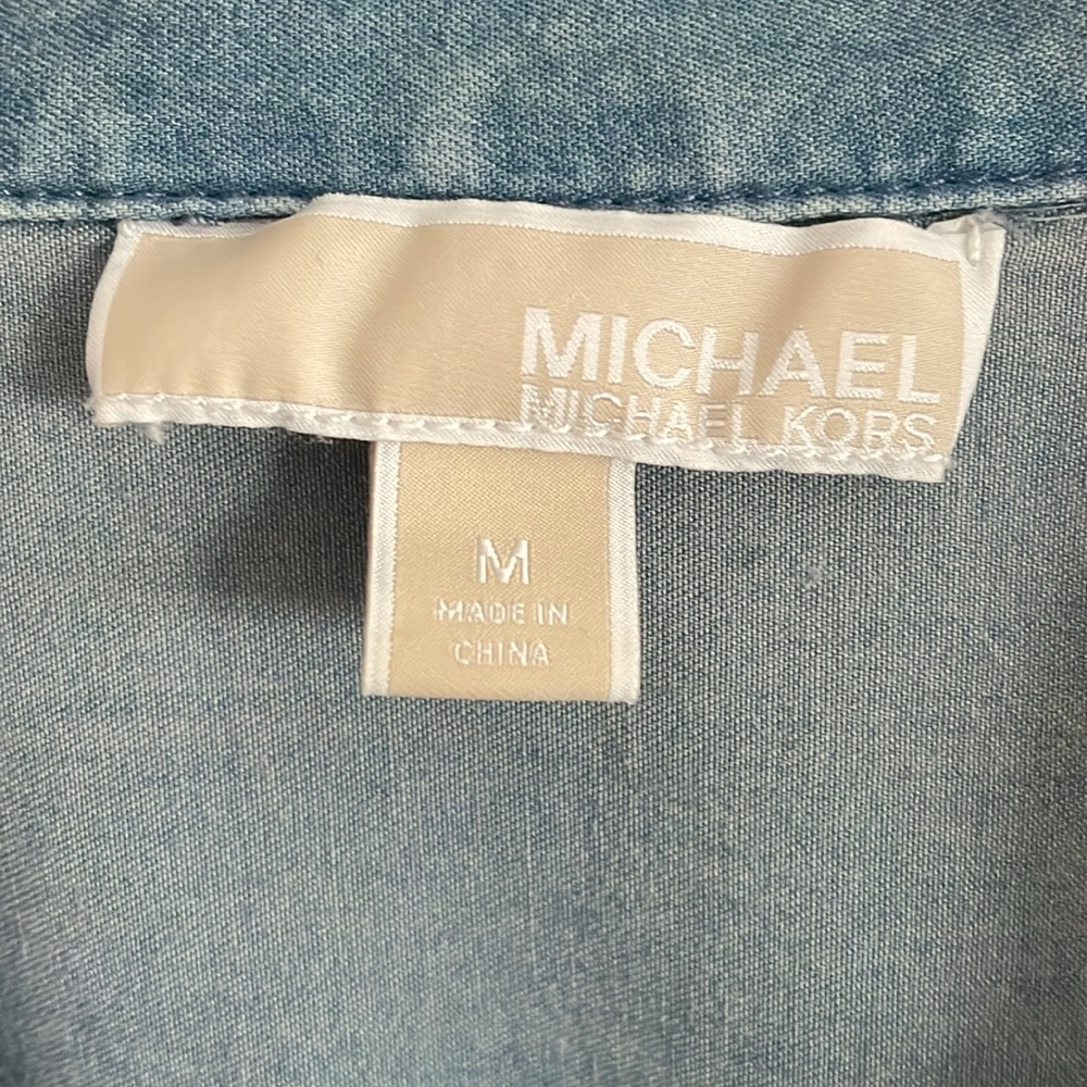 Michael Kors Button Down Chambray Top - Picture 3 of 6